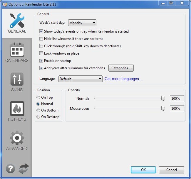 Rainlendar - Screenshot #9