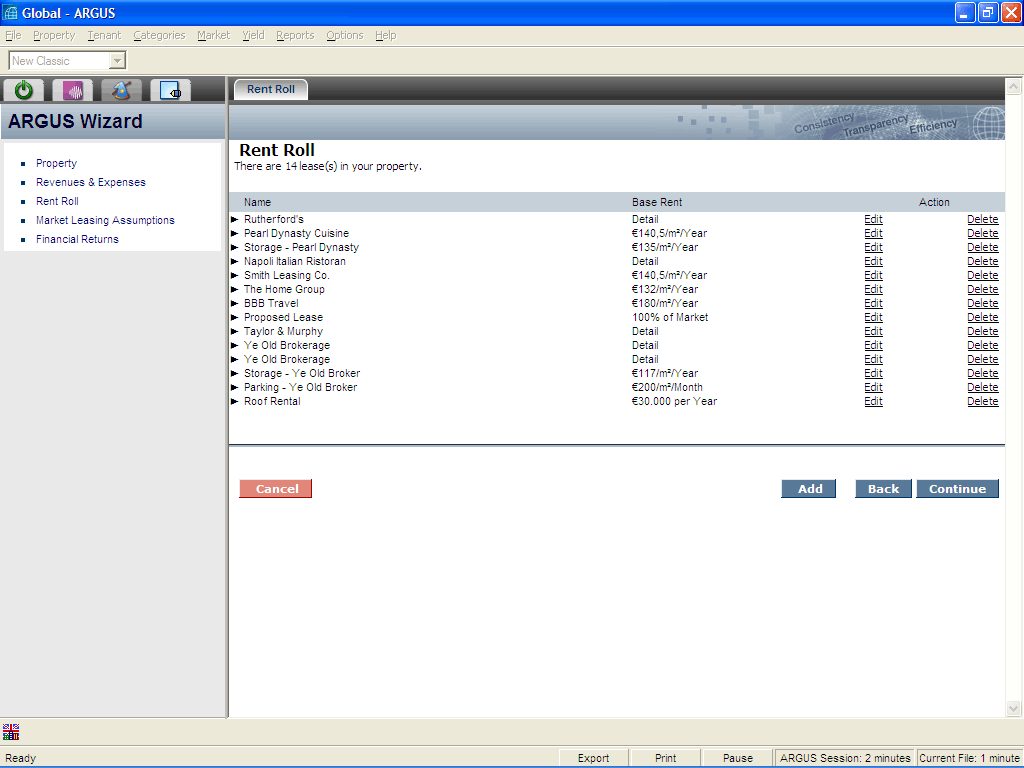 ARGUS Valuation - DCF - Screenshot #1