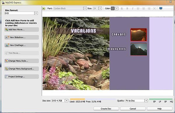 Roxio MyDVD - Screenshot #5