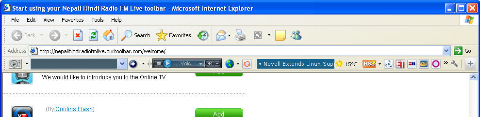 Nepali Hindi Radio FM Live Toolbar - Screenshot #2