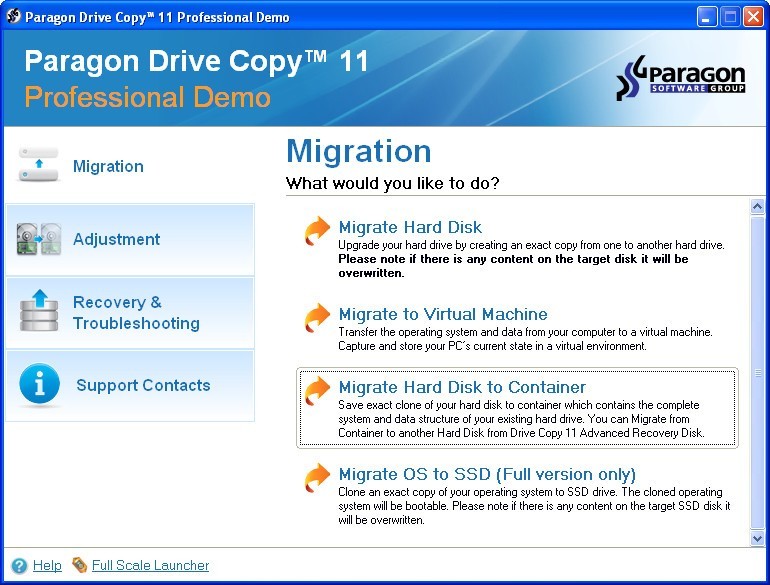 paragon drive copy professional download