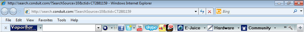 VaporBar Toolbar - Screenshot #1