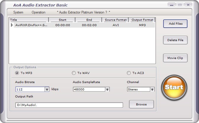 AoA Audio Extractor - Screenshot #4