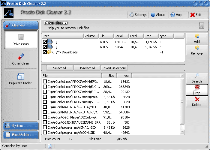 Prosto Disk Cleaner download for free SoftDeluxe