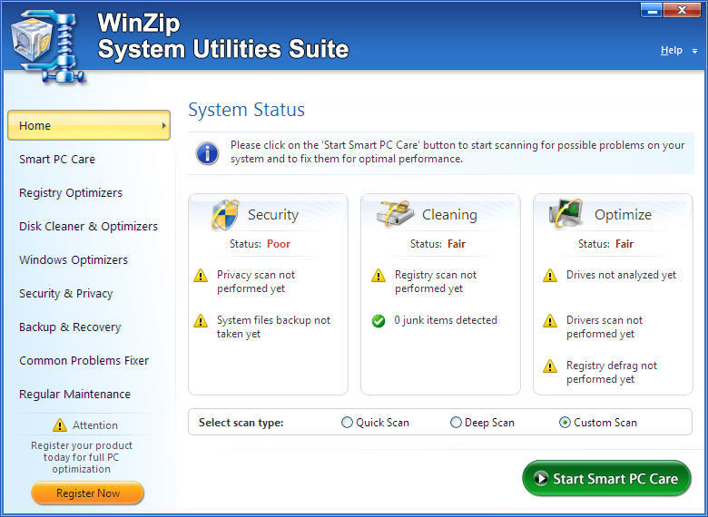 winzip system utility suite