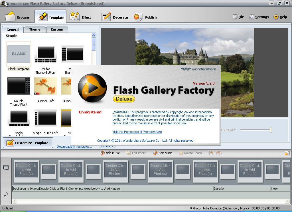 Wondershare Flash Gallery Factory - Screenshot #1