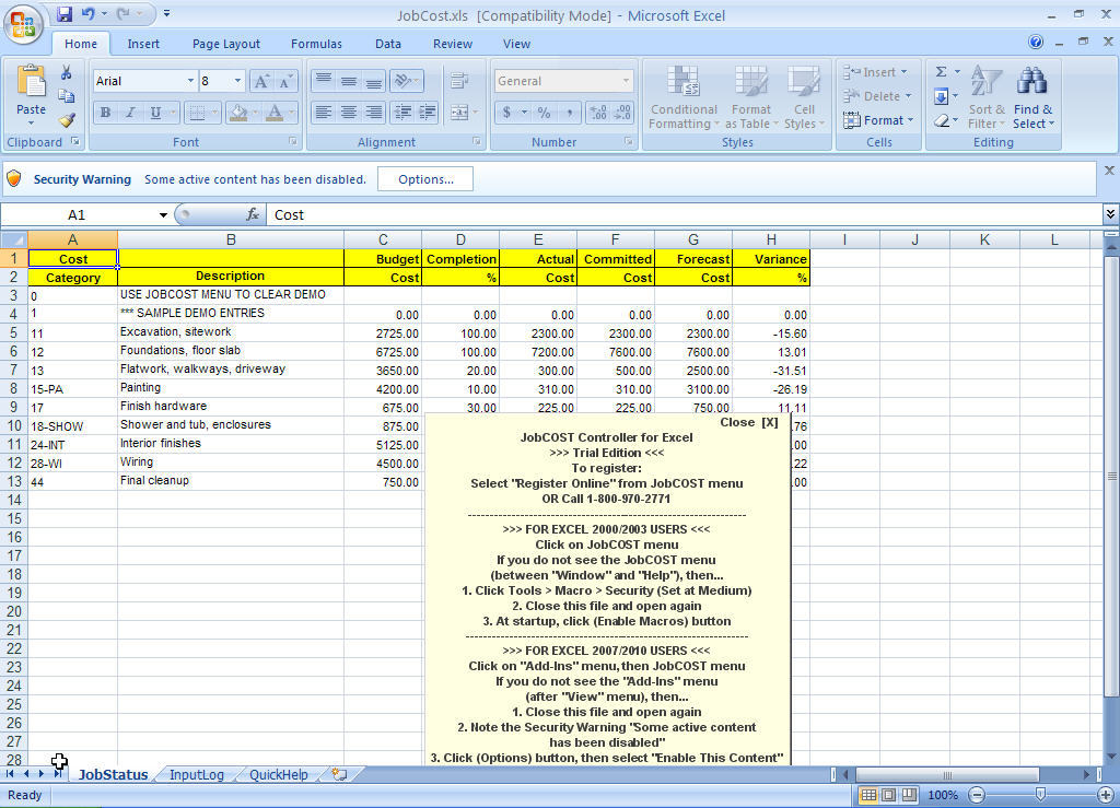 JobCOST Controller - Screenshot #5