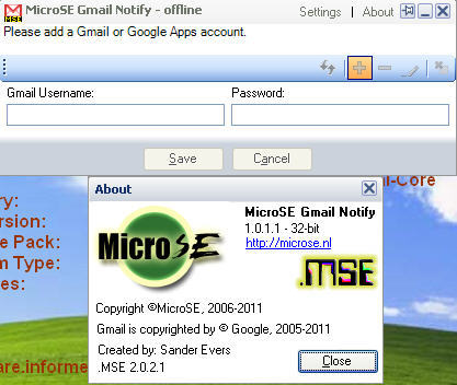 MicroSE Gmail Notify - Screenshot #1