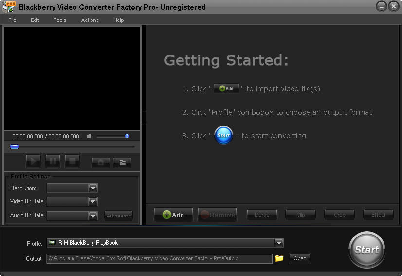 Blackberry Video Converter Factory Pro - Screenshot #6