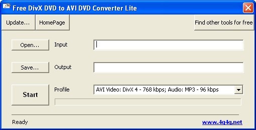 Free DivX DVD to AVI DVD Converter Lite - Screenshot #1