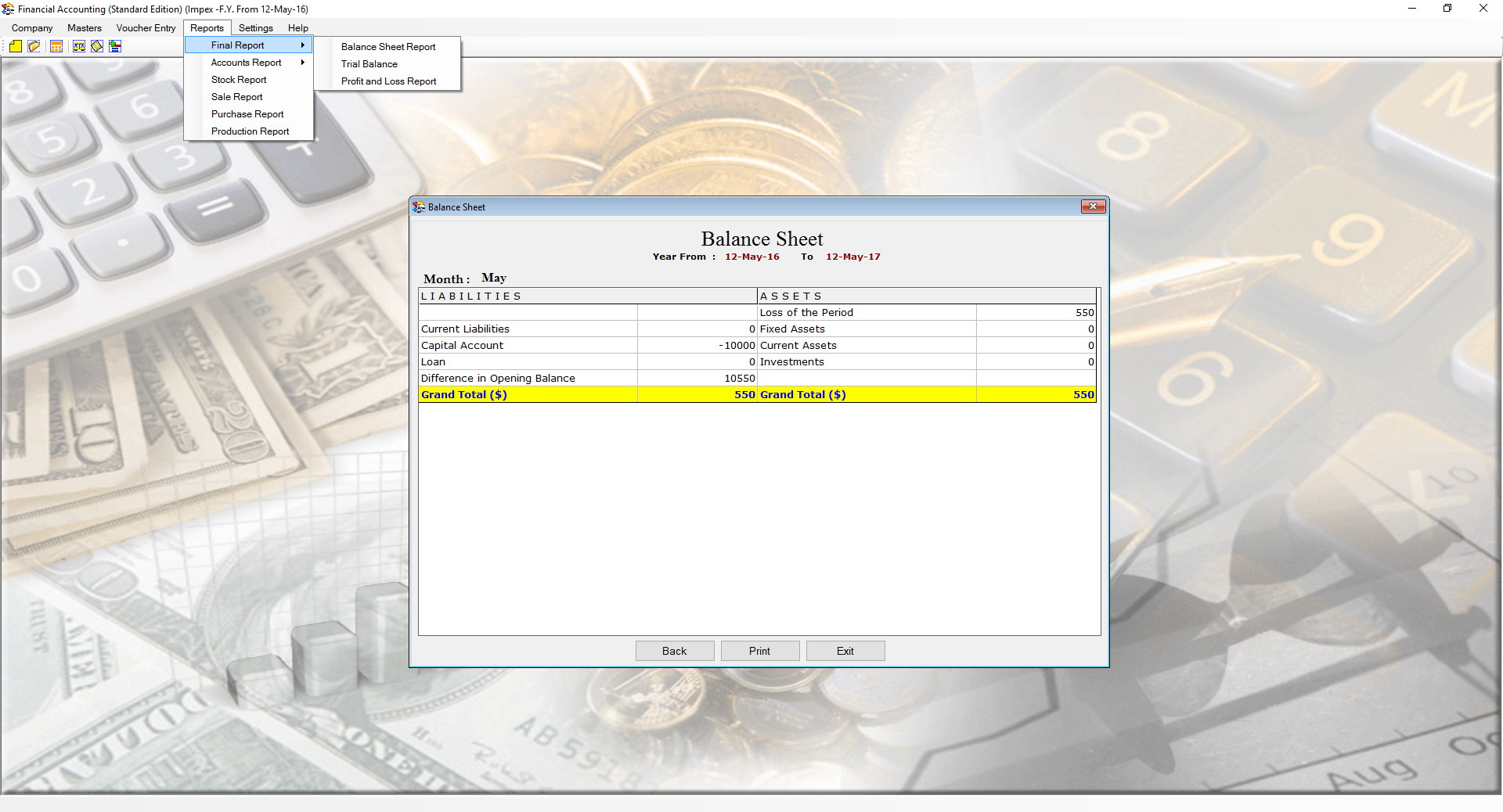DRPU Financial Accounting - Screenshot #1