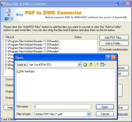 any pdf to dwg