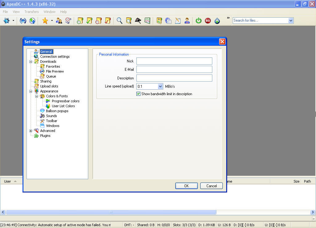 ApexDC++ - Screenshot #3