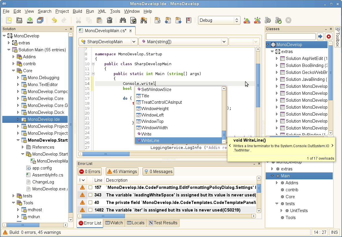 Настройка monodevelop на linux