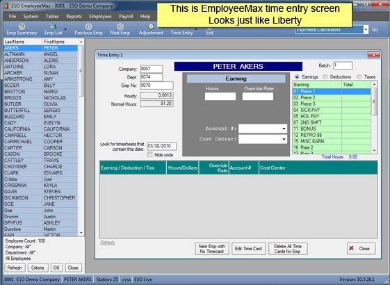 EmployeeMax Smart Client - Screenshot #1