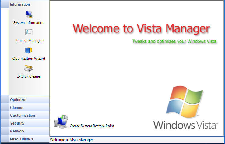 Vista Manager - Screenshot #1