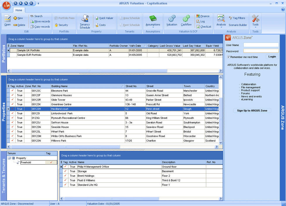 ARGUS Valuation - Capitalisation - Screenshot #1