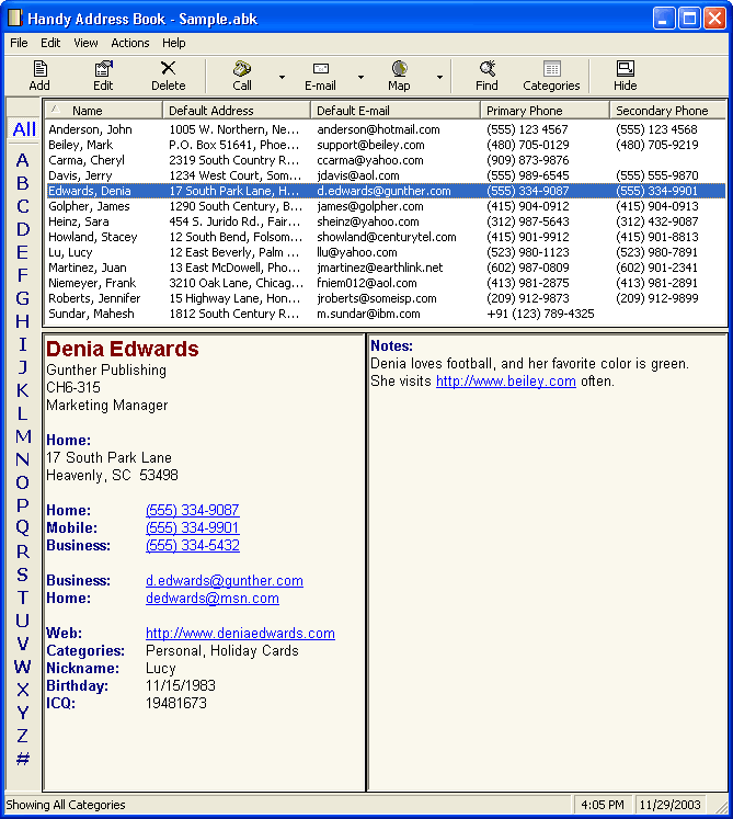 Handy Address Book - Screenshot #11