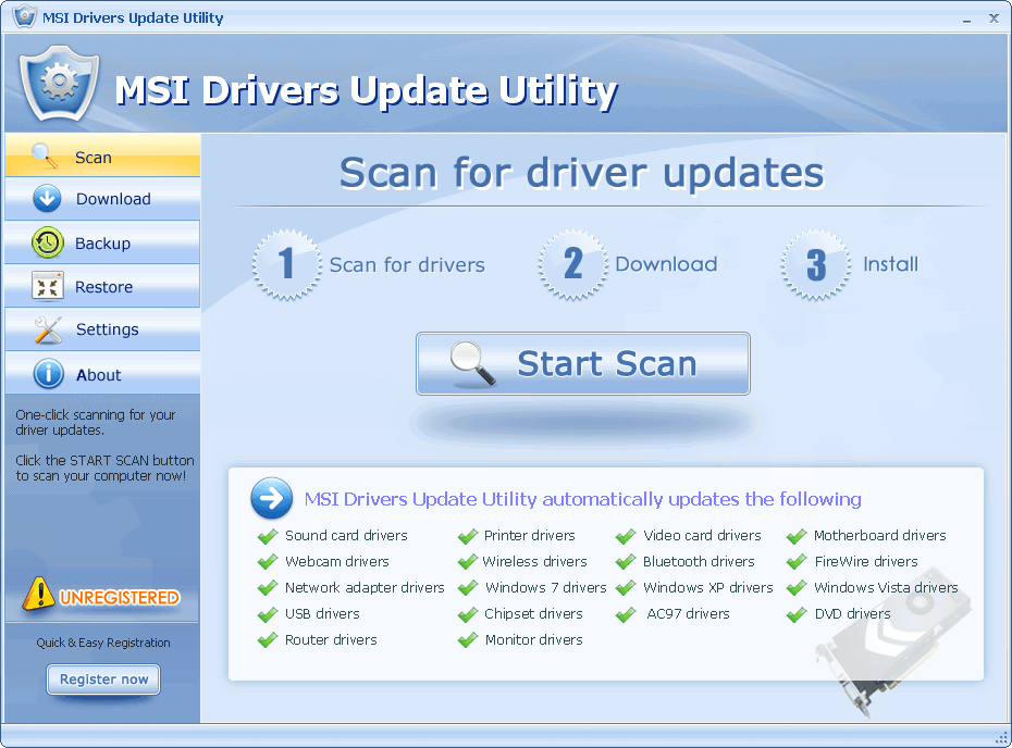 MSI Drivers Update Utility latest version - Get best Windows software