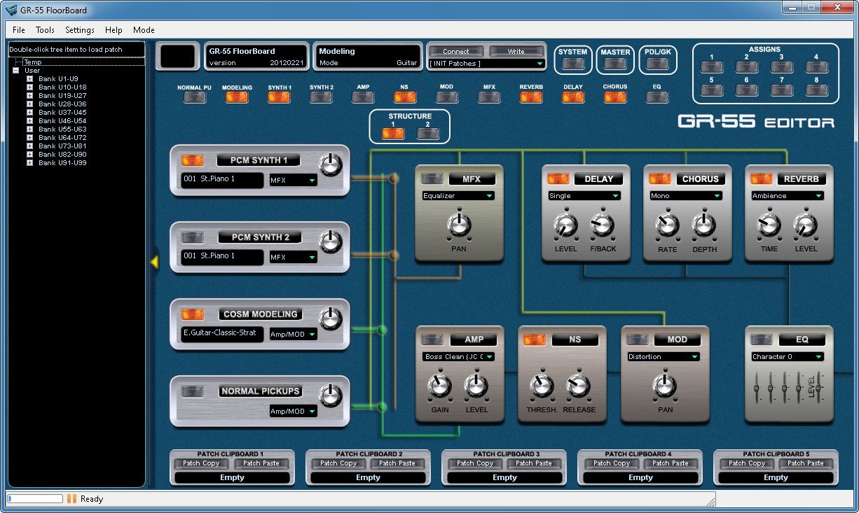 Roland gr 55 как звуковая карта