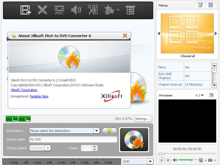 Xilisoft DivX to DVD Converter - Screenshot #6