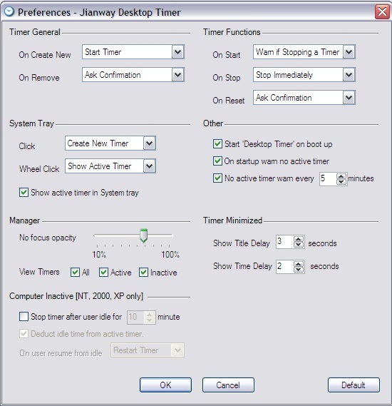 desktop task timer for windows