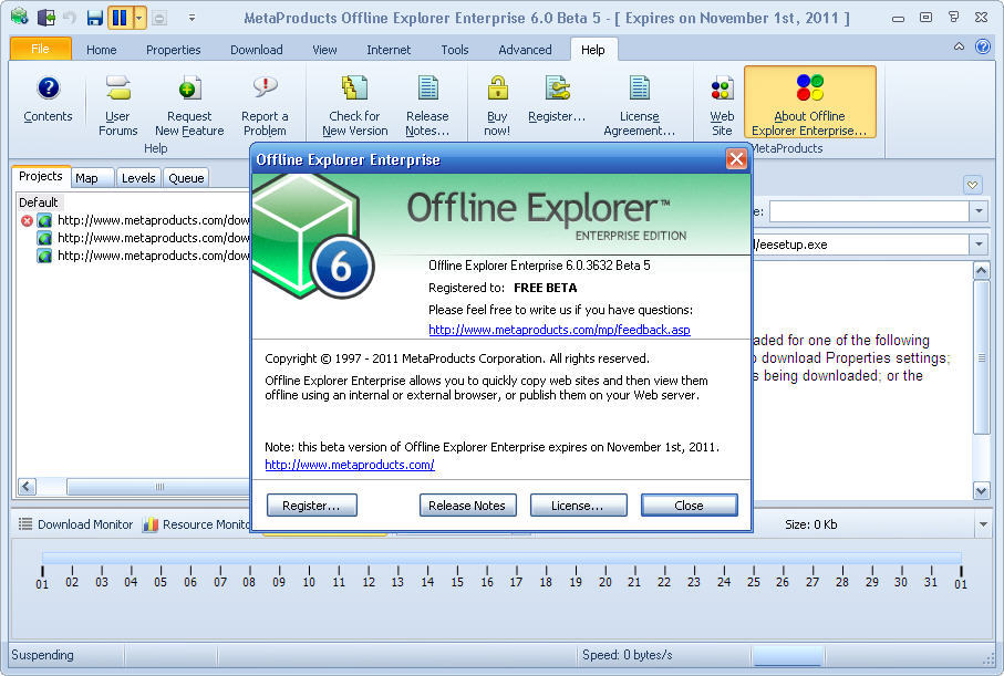 MetaProducts Offline Explorer Enterprise 8.5.0.4972 download the new version