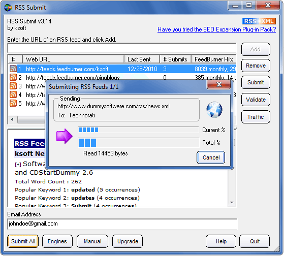 RSS Submit - Screenshot #3