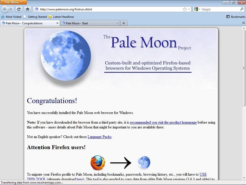 Pale Moon 32.2.1 for android instal
