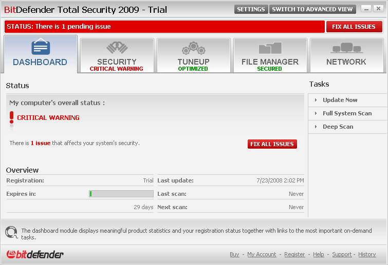 BitDefender Total Security - Screenshot #5