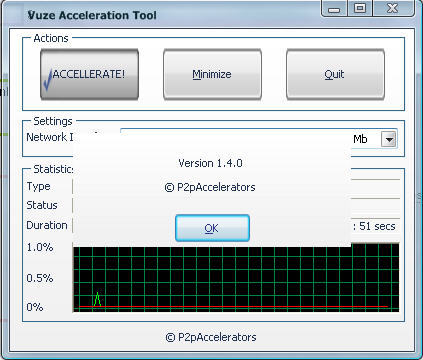 Vuze Acceleration Tool - Screenshot #1