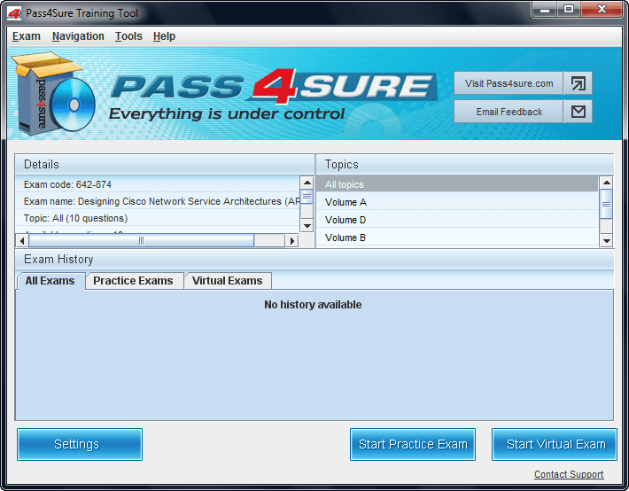 Pass4sure Questions and Answers for Cisco 642-874 - Screenshot #1