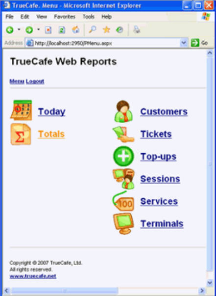 TrueCafe Web Reports - Screenshot #3