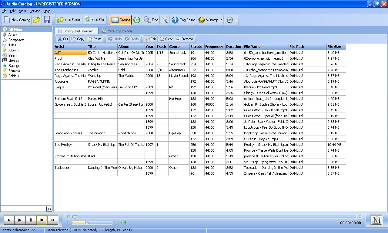 Audio Catalog - Screenshot #12