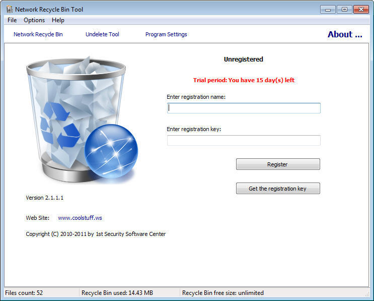 Network Recycle Bin Tool download for free SoftDeluxe