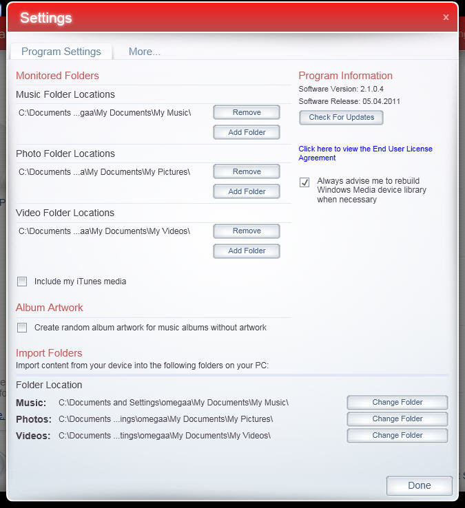 SanDisk Media Manager - Screenshot #2
