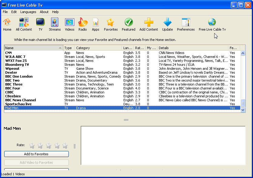 Free Live Cable - Screenshot #5