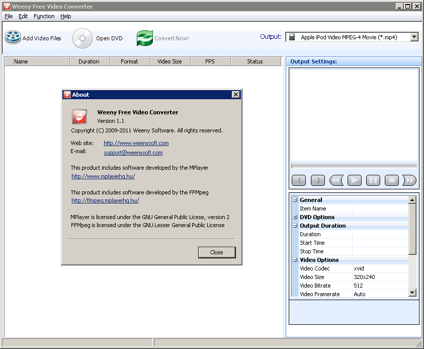 Weeny Free Video Converter - Screenshot #14