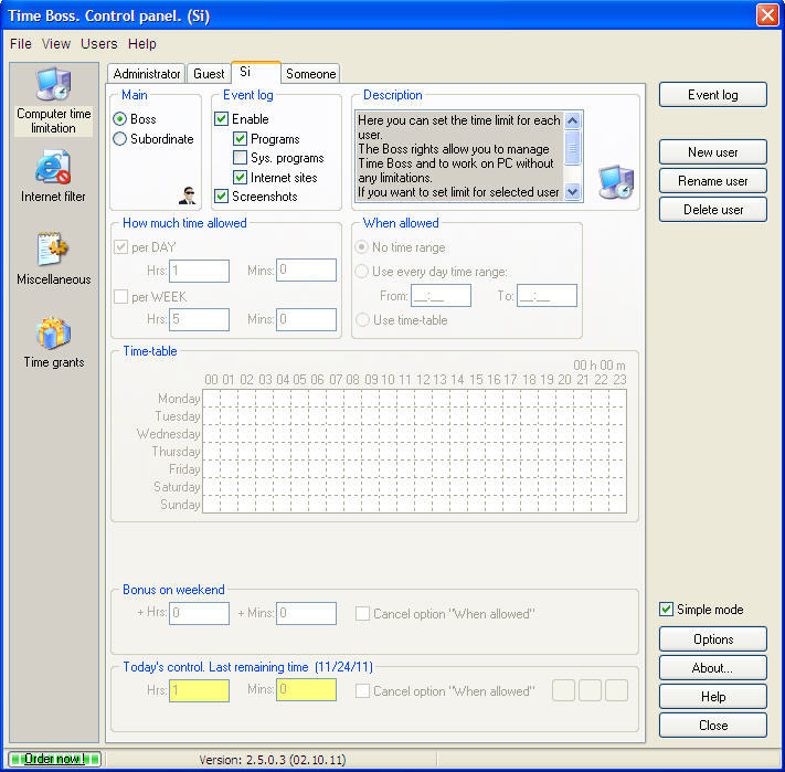 Time Boss Pro 3.36.004 instal the new version for windows