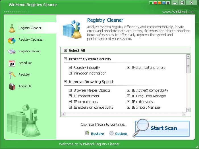 WinMend Registry Cleaner - Screenshot #2