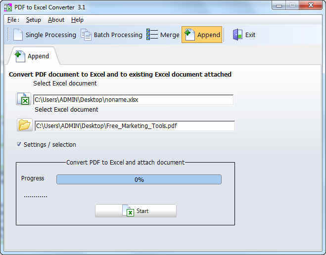 PDF to Excel Converter - Screenshot #1