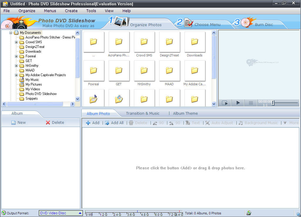 Photo DVD Slideshow Professional - Screenshot #2