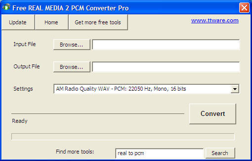 Free REAL MEDIA 2 PCM Converter Pro - Screenshot #1