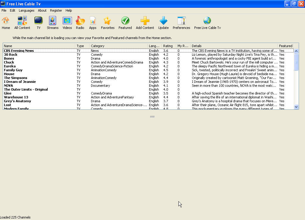 Free Live Cable - Screenshot #4