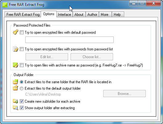 Free RAR Extract Frog - Screenshot #20