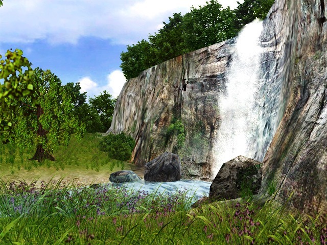 3D Waterfall Screensaver - Screenshot #1
