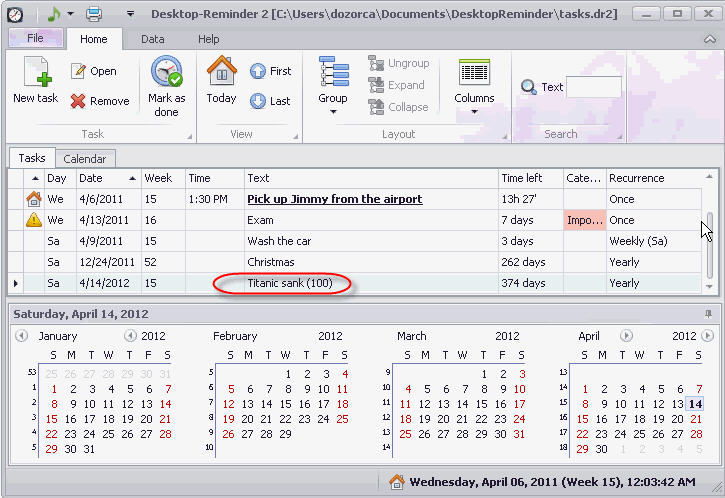 Desktop-Reminder - Screenshot #6