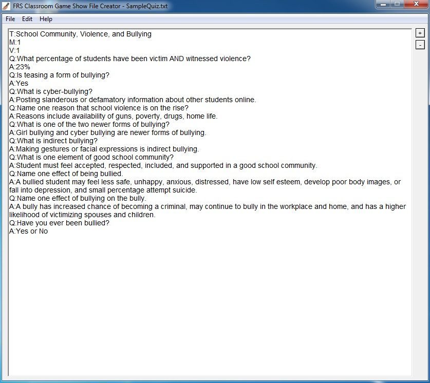 FRS Classroom Game Show - Screenshot #3