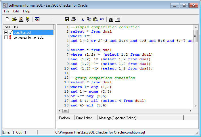 EasySQL Checker for Oracle latest version - Get best Windows software
