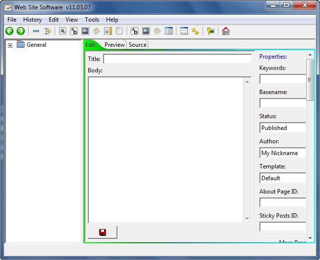 Web Site Software - Screenshot #1